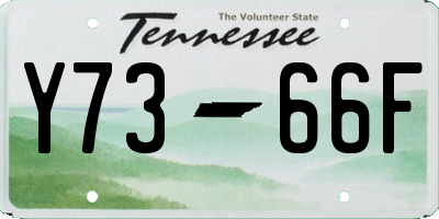TN license plate Y7366F