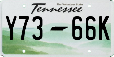 TN license plate Y7366K