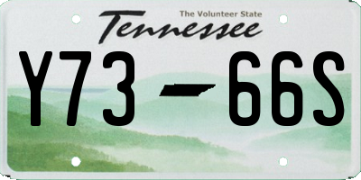 TN license plate Y7366S