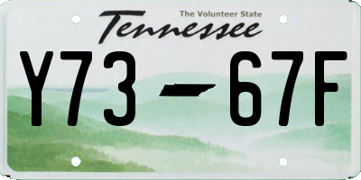 TN license plate Y7367F