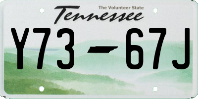 TN license plate Y7367J