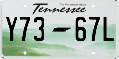 TN license plate Y7367L