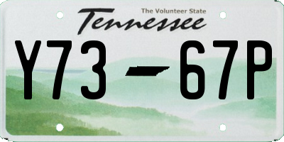 TN license plate Y7367P