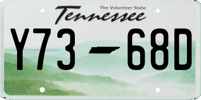 TN license plate Y7368D