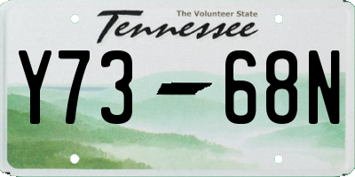 TN license plate Y7368N