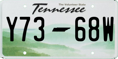 TN license plate Y7368W