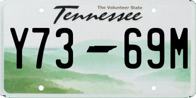 TN license plate Y7369M