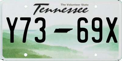 TN license plate Y7369X
