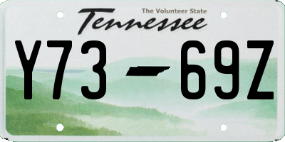 TN license plate Y7369Z