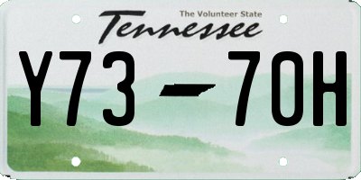 TN license plate Y7370H