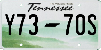 TN license plate Y7370S