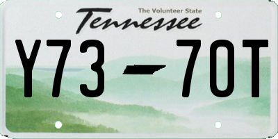TN license plate Y7370T