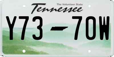 TN license plate Y7370W
