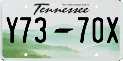 TN license plate Y7370X