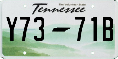 TN license plate Y7371B