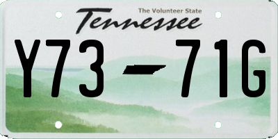 TN license plate Y7371G