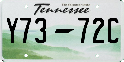 TN license plate Y7372C