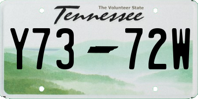 TN license plate Y7372W