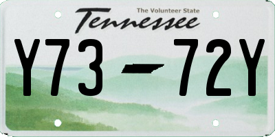 TN license plate Y7372Y