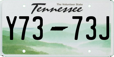 TN license plate Y7373J