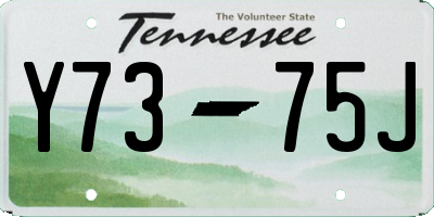 TN license plate Y7375J