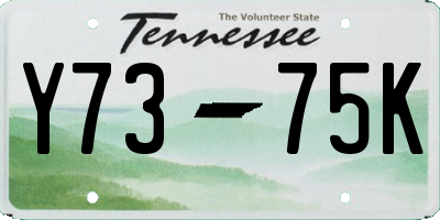 TN license plate Y7375K