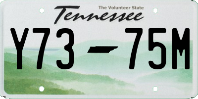 TN license plate Y7375M