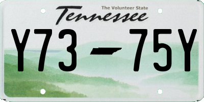 TN license plate Y7375Y
