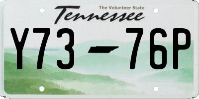 TN license plate Y7376P
