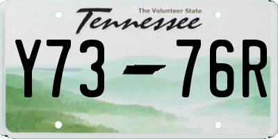 TN license plate Y7376R