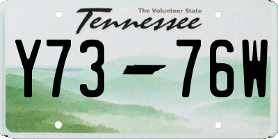 TN license plate Y7376W