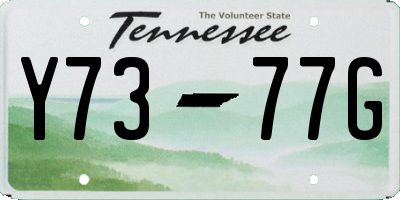 TN license plate Y7377G