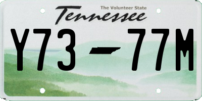 TN license plate Y7377M