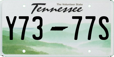 TN license plate Y7377S
