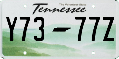 TN license plate Y7377Z