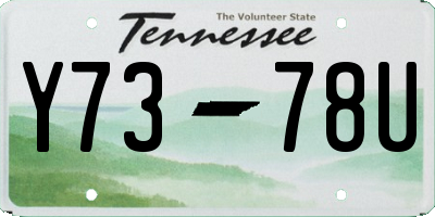 TN license plate Y7378U