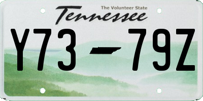 TN license plate Y7379Z