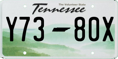 TN license plate Y7380X