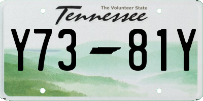 TN license plate Y7381Y
