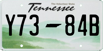 TN license plate Y7384B