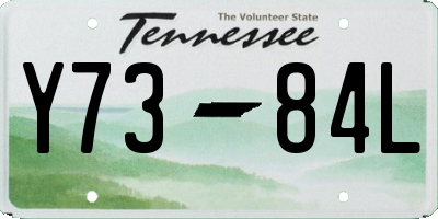 TN license plate Y7384L
