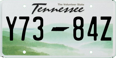 TN license plate Y7384Z