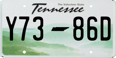 TN license plate Y7386D