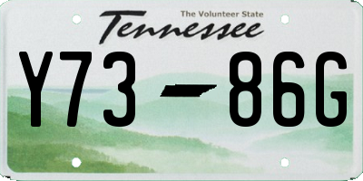 TN license plate Y7386G