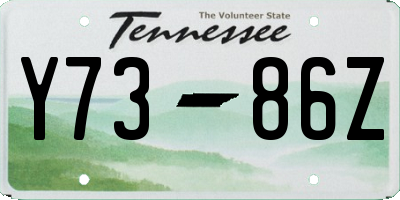 TN license plate Y7386Z