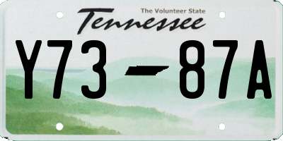 TN license plate Y7387A