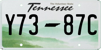 TN license plate Y7387C
