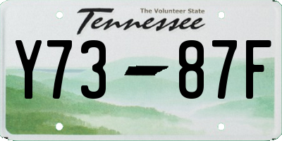 TN license plate Y7387F
