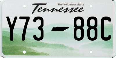 TN license plate Y7388C