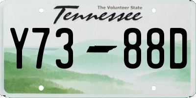 TN license plate Y7388D